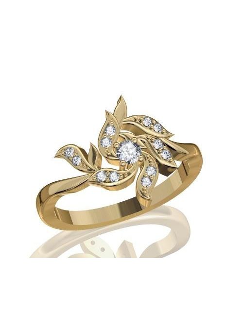 Gyűrűguru eljegyzési gyűrű szintetikus gyémánttal BRK 252 