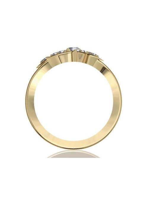 Gyűrűguru eljegyzési gyűrű szintetikus gyémánttal BRK 252 