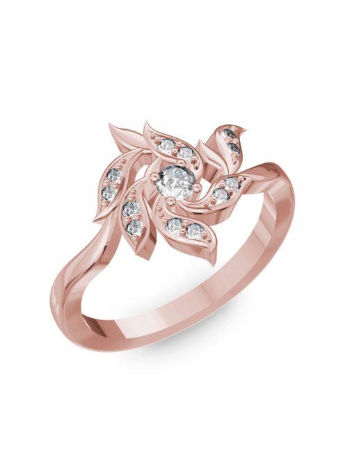 Gyűrűguru eljegyzési gyűrű gyémánttal BRK 252 