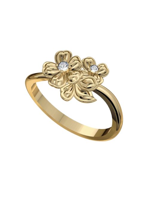 Gyűrűguru eljegyzési gyűrű szintetikus gyémánttal BRK276 