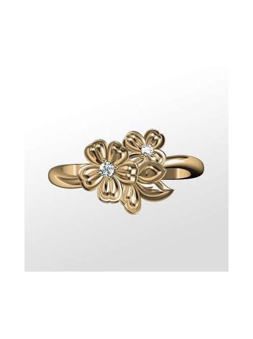 Gyűrűguru eljegyzési gyűrű szintetikus gyémánttal BRK276 