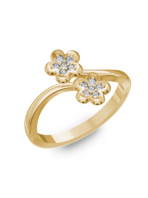 Gyűrűguru eljegyzési gyűrű szintetikus gyémánttal BRK279 