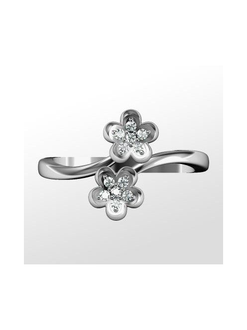 Gyűrűguru eljegyzési gyűrű gyémánttal BRK279 