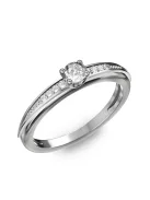 Gyűrűguru eljegyzési gyűrű 0.17ct szintetikus gyémánttal BRK284 