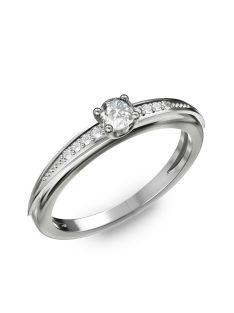   Gyűrűguru eljegyzési gyűrű 0.17ct szintetikus gyémánttal BRK284 