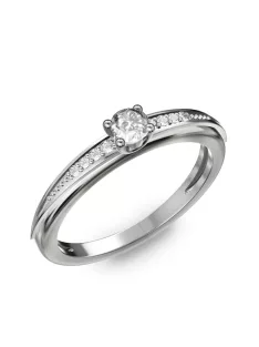   Gyűrűguru eljegyzési gyűrű 0.17ct szintetikus gyémánttal BRK284 