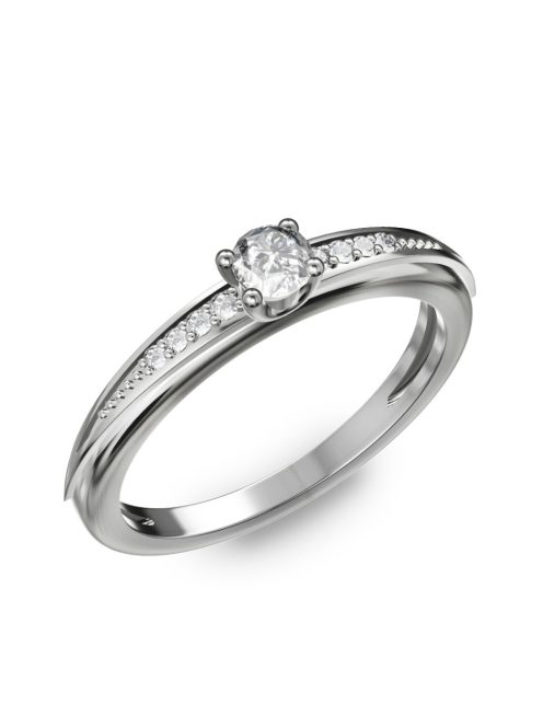 Gyűrűguru eljegyzési gyűrű 0.17ct szintetikus gyémánttal BRK284 