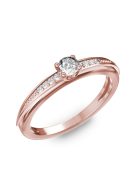 Gyűrűguru eljegyzési gyűrű 0.17ct szintetikus gyémánttal BRK284 