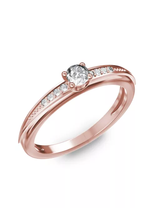 Gyűrűguru eljegyzési gyűrű 0.17ct szintetikus gyémánttal BRK284 