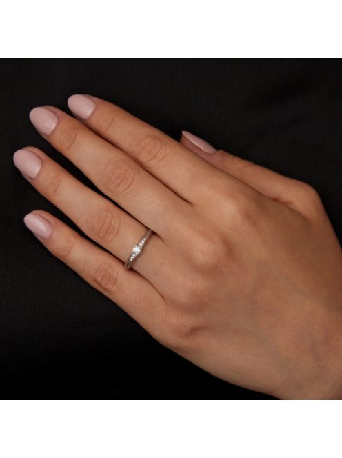 Gyűrűguru eljegyzési gyűrű 0.17ct szintetikus gyémánttal BRK284 