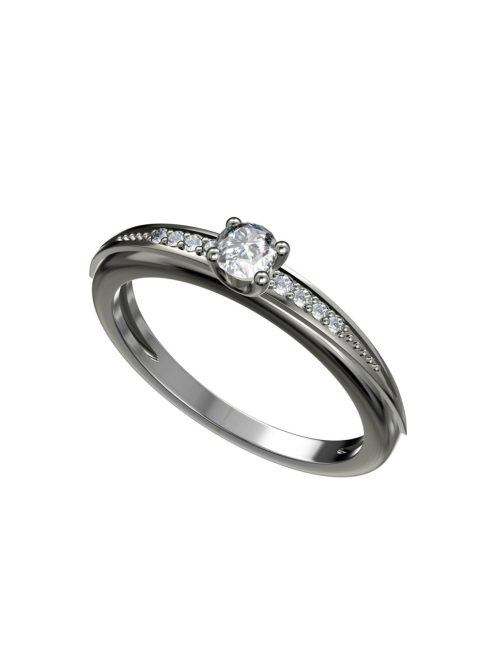 Gyűrűguru eljegyzési gyűrű 0.17ct szintetikus gyémánttal BRK284 