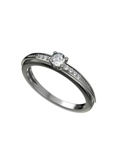 Gyűrűguru eljegyzési gyűrű 0.17ct szintetikus gyémánttal BRK284 