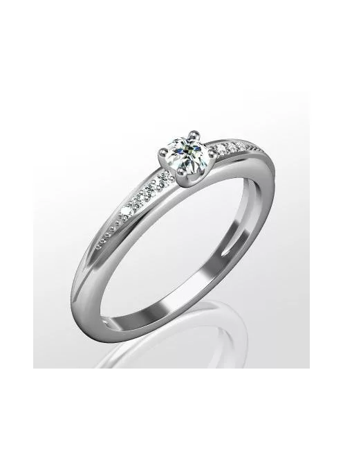 Gyűrűguru eljegyzési gyűrű 0.17ct szintetikus gyémánttal BRK284 