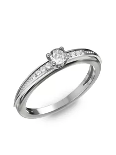 Gyűrűguru eljegyzési gyűrű 0.17ct gyémánttal BRK284 