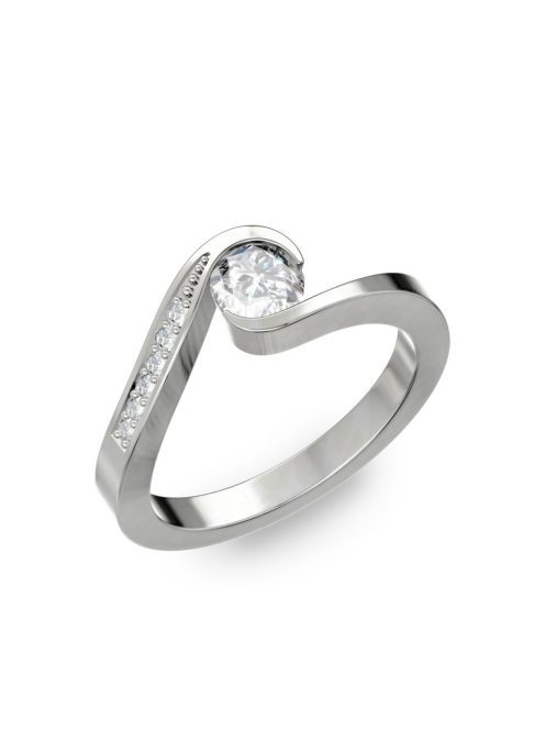 Gyűrűguru eljegyzési gyűrű 0,4ct H/SI gyémánttal BRK289 