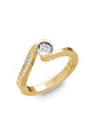 Gyűrűguru eljegyzési gyűrű 0,4ct H/SI gyémánttal BRK289 