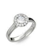 Gyűrűguru eljegyzési gyűrű 0.5ct szintetikus gyémánttal BRK299 