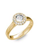 Gyűrűguru eljegyzési gyűrű 0.5ct szintetikus gyémánttal BRK299 