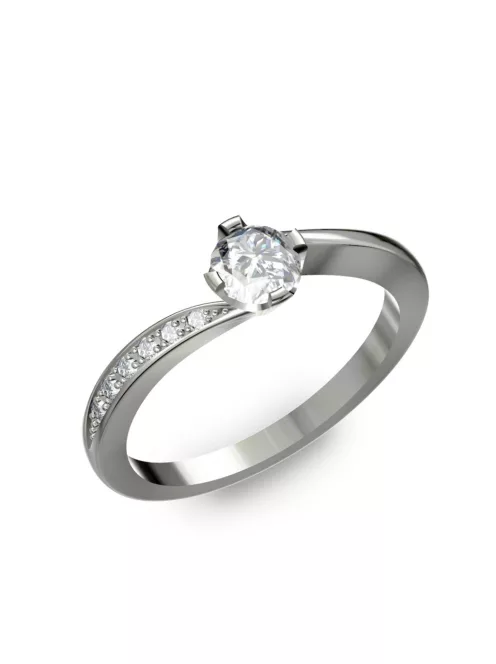 Gyűrűguru eljegyzési gyűrű 0,4ct I/SI gyémánttal BRK304  