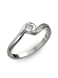   Gyűrűguru eljegyzési gyűrű 0.1ct szintetikus gyémánttal BRK 307  