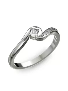   Gyűrűguru eljegyzési gyűrű 0.1ct szintetikus gyémánttal BRK 307  