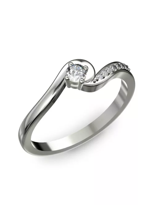 Gyűrűguru eljegyzési gyűrű 0.1ct szintetikus gyémánttal BRK 307  