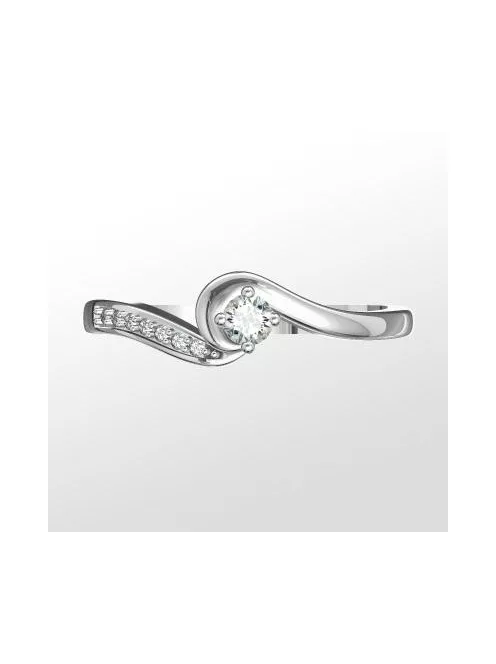 Gyűrűguru eljegyzési gyűrű 0.1ct szintetikus gyémánttal BRK 307  