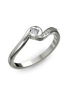 Gyűrűguru eljegyzési gyűrű 0.1ct H/SI gyémánttal BRK 307  