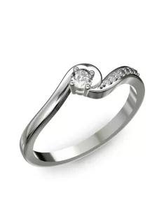   Gyűrűguru eljegyzési gyűrű 0.1ct I/SI gyémánttal BRK 307  