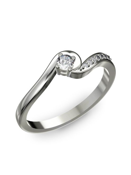 Gyűrűguru eljegyzési gyűrű 0.1ct H/SI gyémánttal BRK 307  