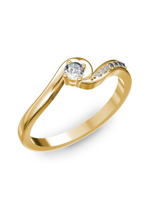 Gyűrűguru eljegyzési gyűrű 0.1ct H/SI gyémánttal BRK 307  