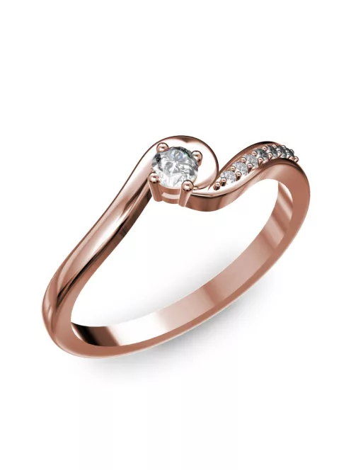 Gyűrűguru eljegyzési gyűrű 0.1ct I/SI gyémánttal BRK 307  