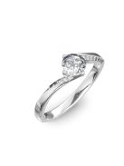 Gyűrűguru eljegyzési gyűrű 0,7ct szintetikus gyémánttal BRK314  