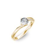 Gyűrűguru eljegyzési gyűrű 0,7ct szintetikus gyémánttal BRK314  