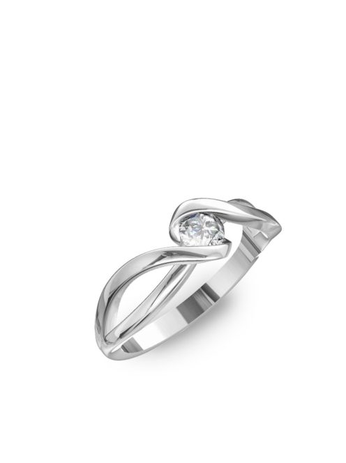 Gyűrűguru eljegyzési gyűrű 0.2ct szintetikus gyémánttal BRK 410  