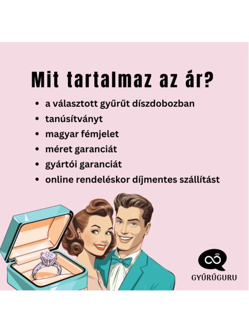 Gyűrűguru eljegyzési gyűrű 0,4ct szintetikus gyémánttal BRK414  