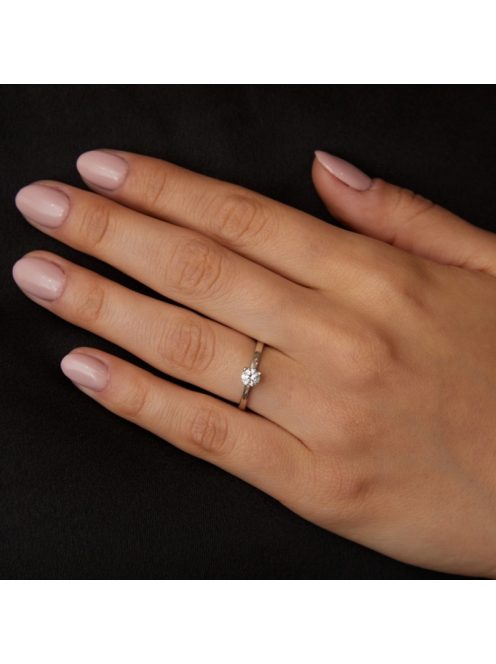 Gyűrűguru eljegyzési gyűrű 0,4ct szintetikus gyémánttal BRK414  