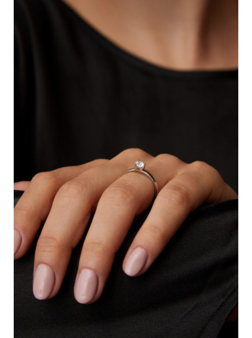 Gyűrűguru eljegyzési gyűrű 0,4ct szintetikus gyémánttal BRK414  