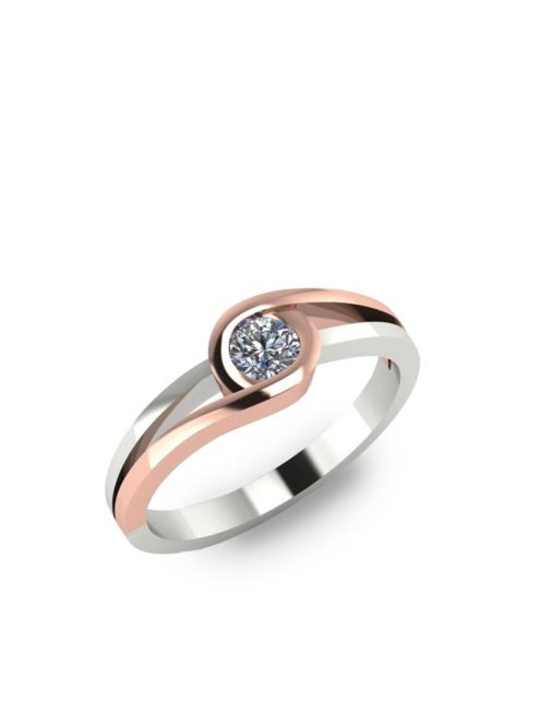 Gyűrűguru eljegyzési gyűrű 0.2ct H/SI gyémánttal BRK 431 