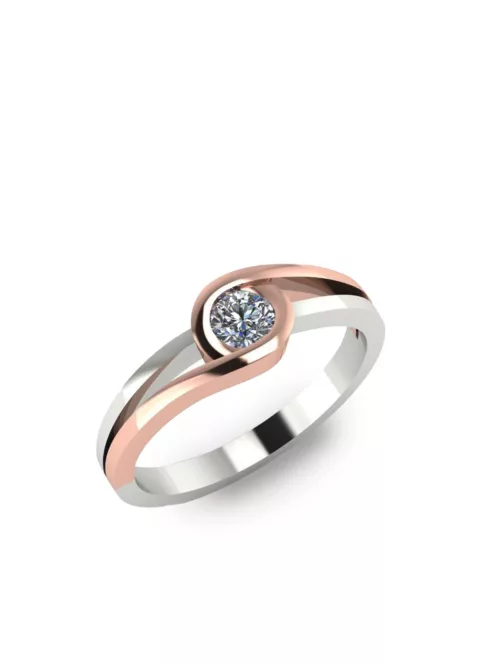 Gyűrűguru eljegyzési gyűrű 0.2ct I/SI gyémánttal BRK 431 