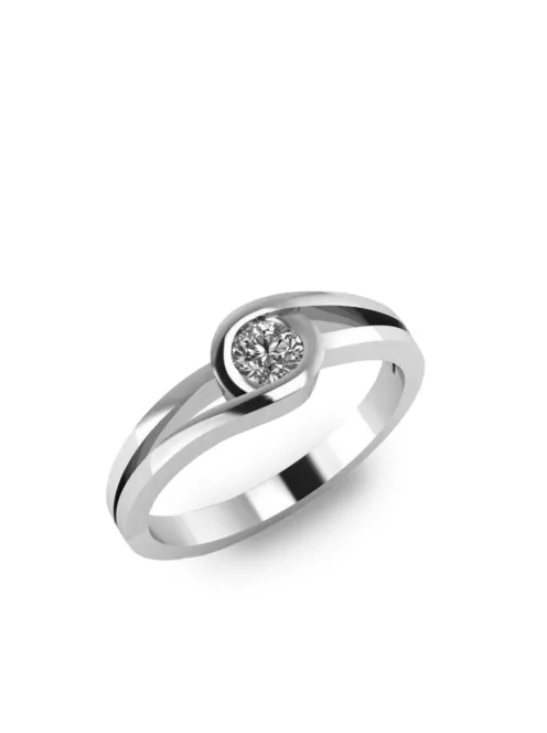 Gyűrűguru eljegyzési gyűrű 0.2ct szintetikus gyémánttal BRK 431 