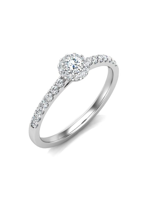 Gyűrűguru eljegyzési gyűrű 0,17Ct szintetikus gyémánttal BRK605 