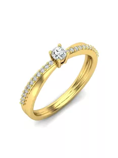   Gyűrűguru eljegyzési gyűrű 0,1ct szintetikus gyémánttal BRK607 