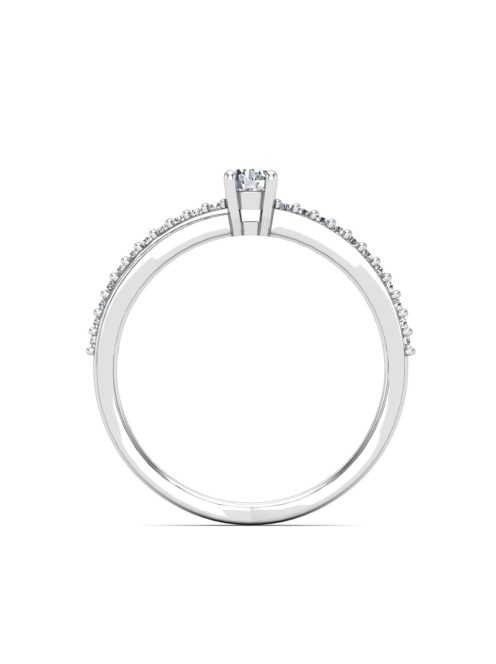 Gyűrűguru eljegyzési gyűrű 0,1ct szintetikus gyémánttal BRK607 