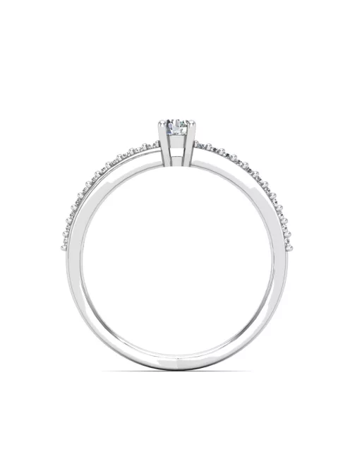 Gyűrűguru eljegyzési gyűrű 0,1ct szintetikus gyémánttal BRK607 