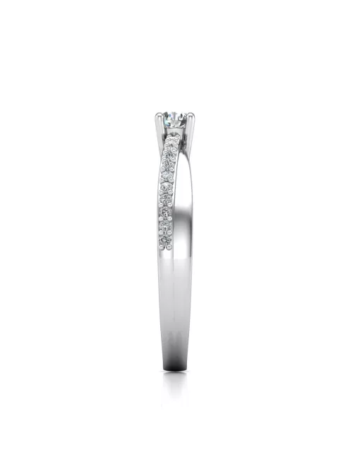 Gyűrűguru eljegyzési gyűrű 0,1ct szintetikus gyémánttal BRK607 