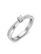 Gyűrűguru eljegyzési gyűrű 0,1ct I/SI gyémánttal BRK607 