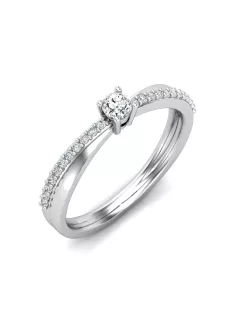   Gyűrűguru eljegyzési gyűrű 0,1ct I/SI gyémánttal BRK607 