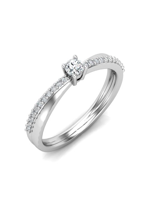 Gyűrűguru eljegyzési gyűrű 0,1ct H/SI gyémánttal BRK607 