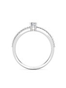 Gyűrűguru eljegyzési gyűrű 0,1ct H/SI gyémánttal BRK607 